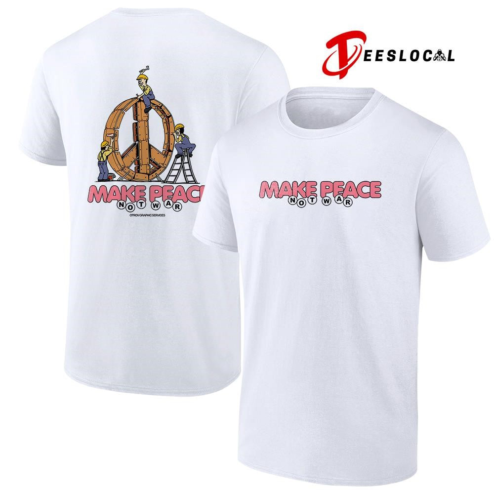 Make peace not war art logo shirt Unisex