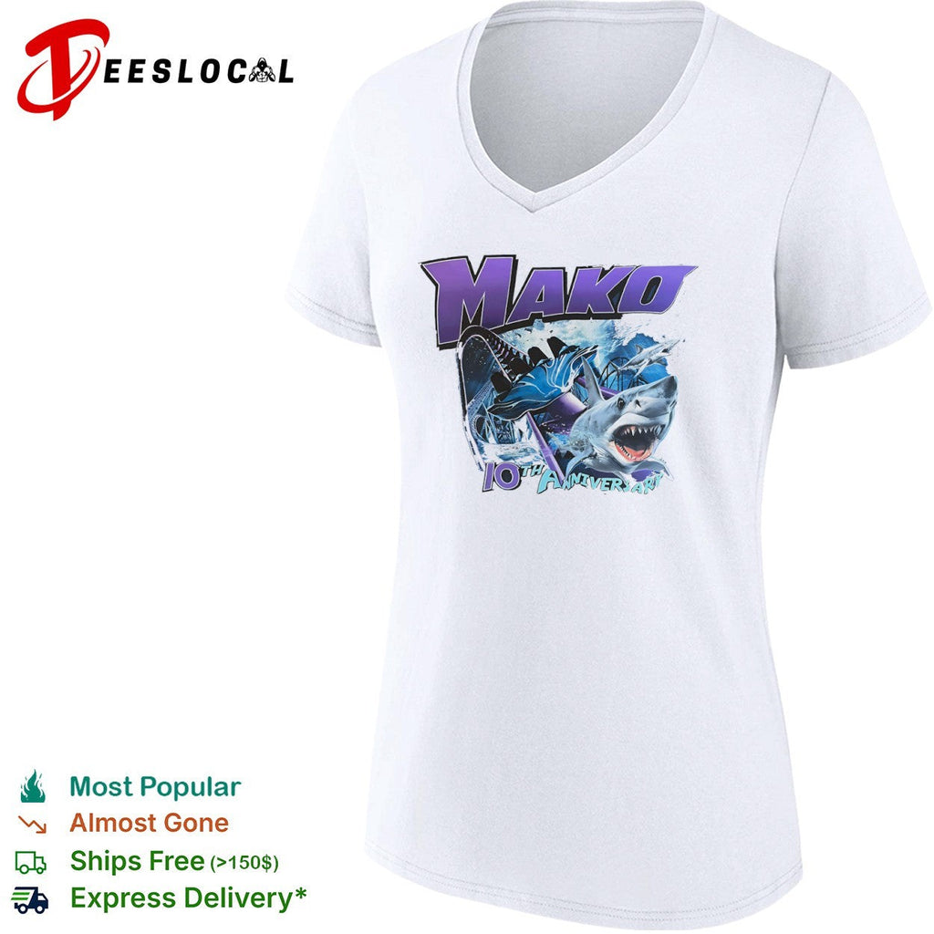 Mako 10th Anniversary SeaWorld Roller Coaster Shark Underwater Ocean Theme shirt Unisex