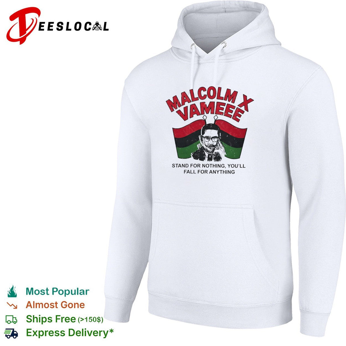 Malcolm X Vameee Stand for nothing you will fall for anything shirt Unisex