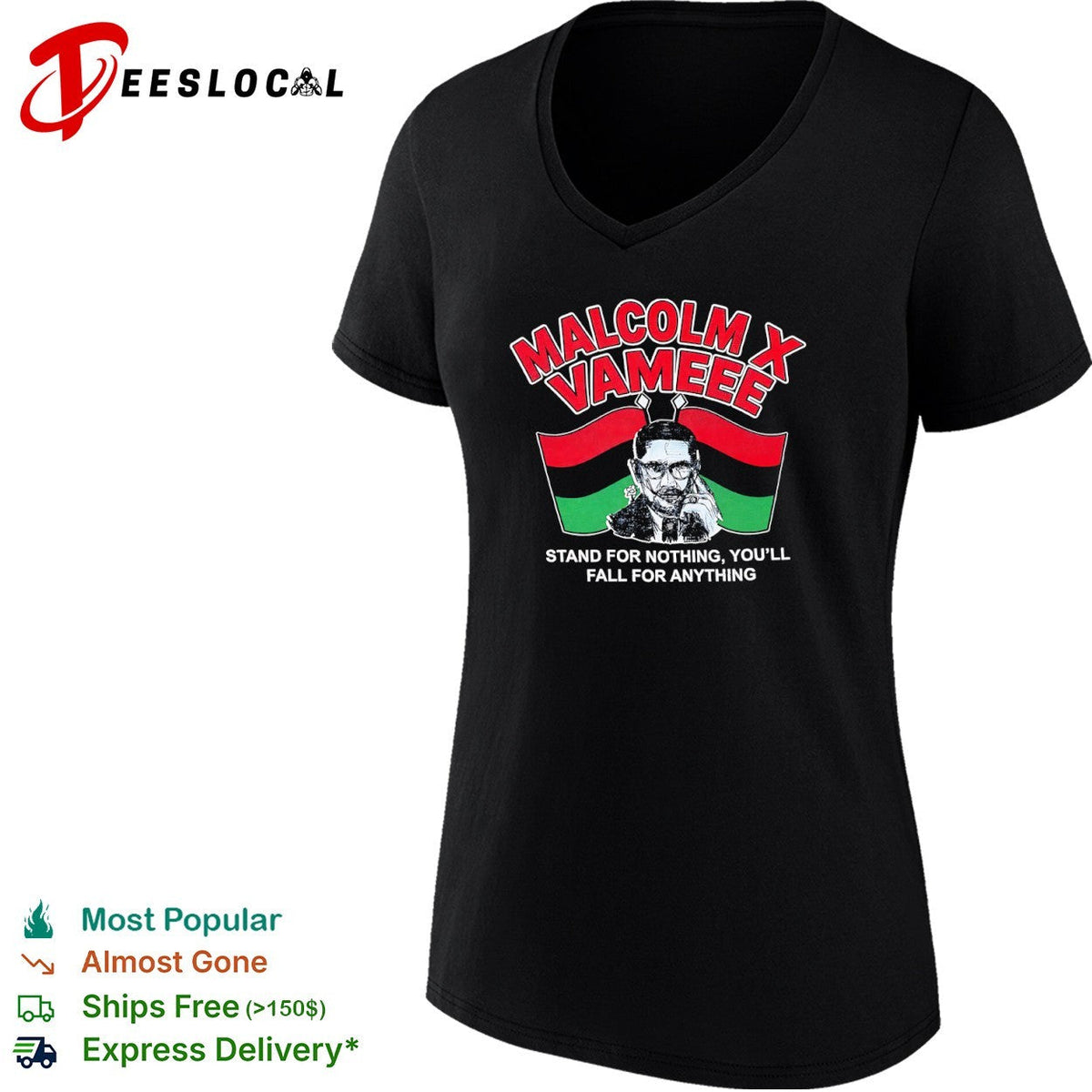 Malcolm X Vameee Stand for nothing you’ll fall for anything shirt Unisex