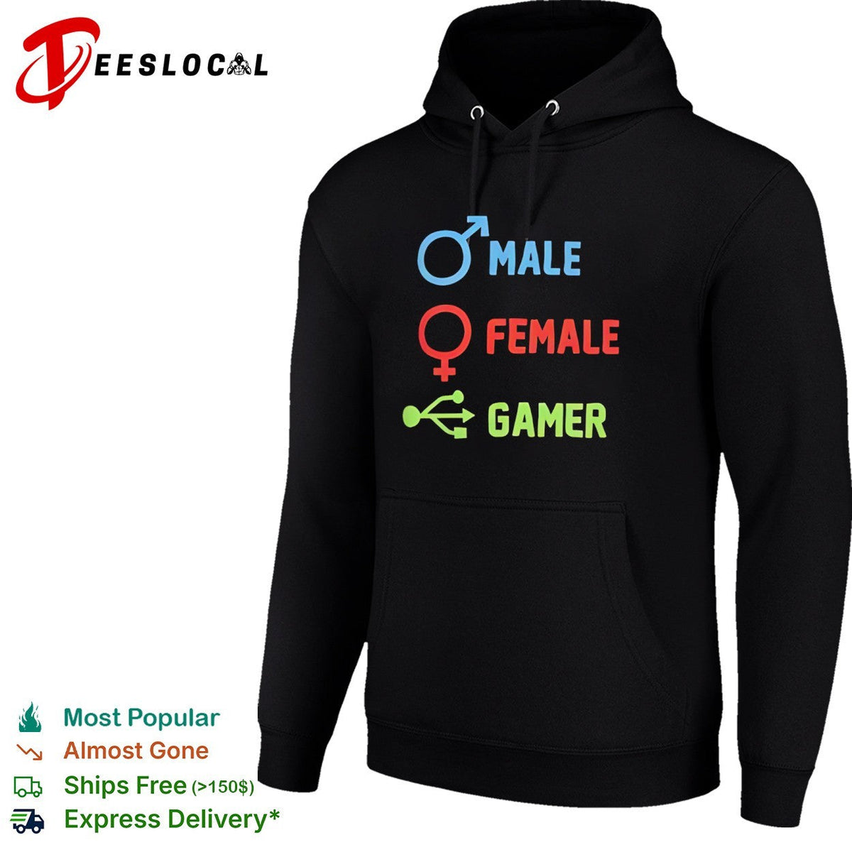 Male Female Gamer Symbols shirt Unisex