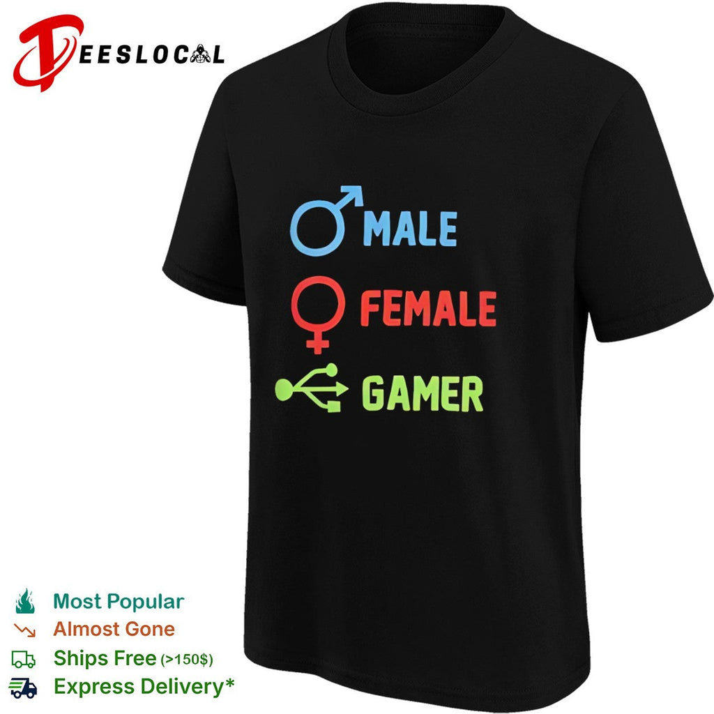 Male Female Gamer Symbols shirt Unisex
