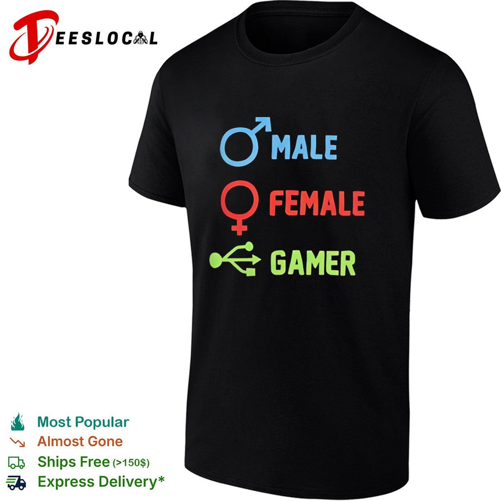 Male Female Gamer Symbols shirt Unisex