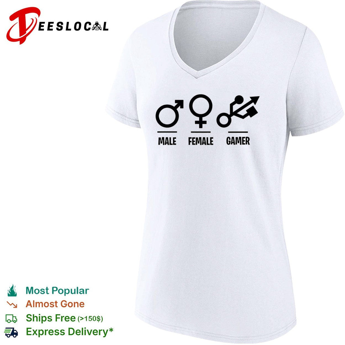 Male Female Gamer usb symbo shirt Unisex
