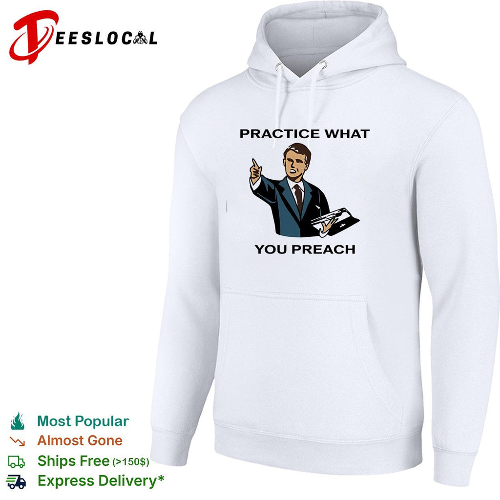 Male speaker practice what you preach shirt Unisex