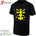 Mama Rorschach inkblot symmetry yellow black bold art shirt Unisex