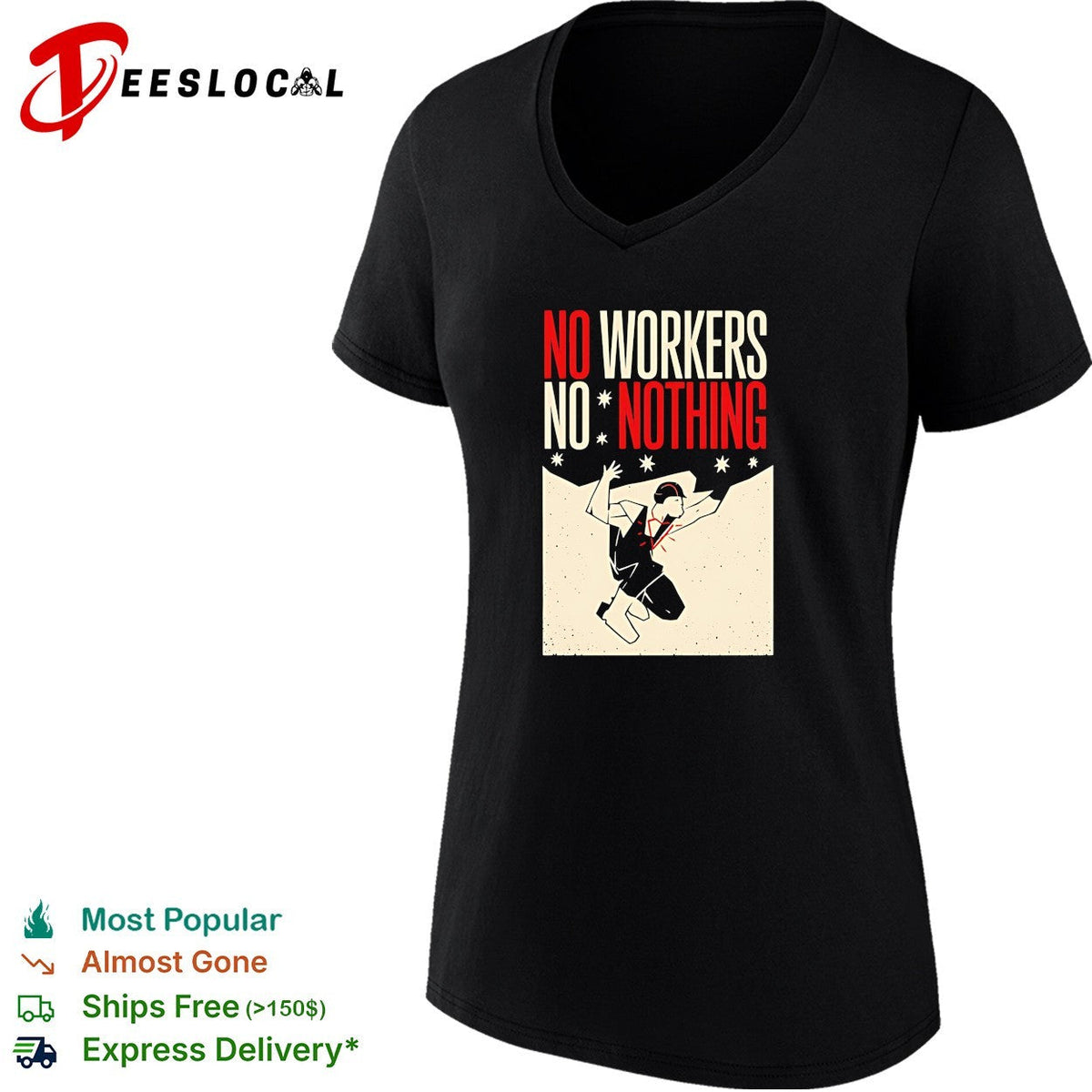 Man no workers no nothing retro shirt Unisex