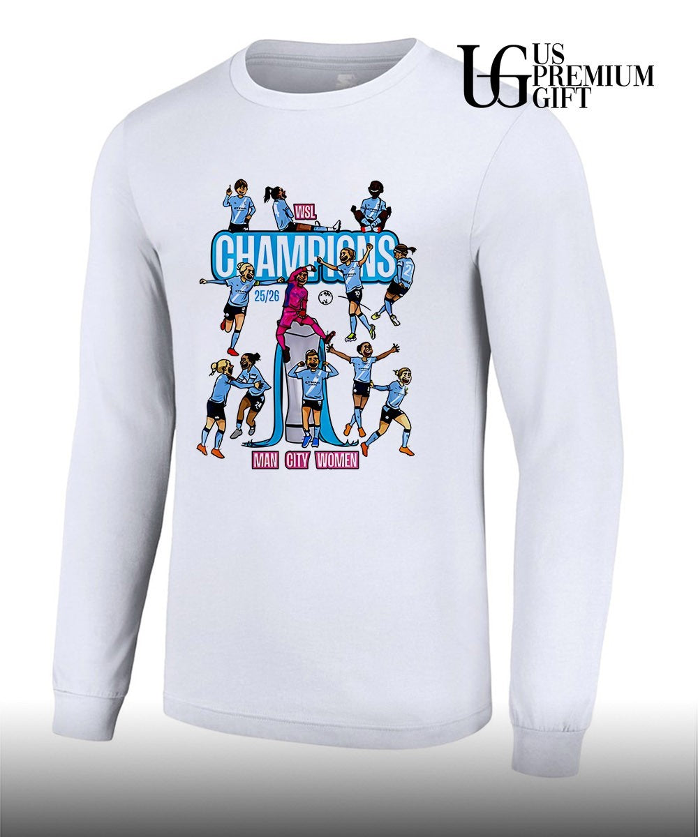 Manchester City FC Man City Women Double Winners 2025-2026 shirt Unisex