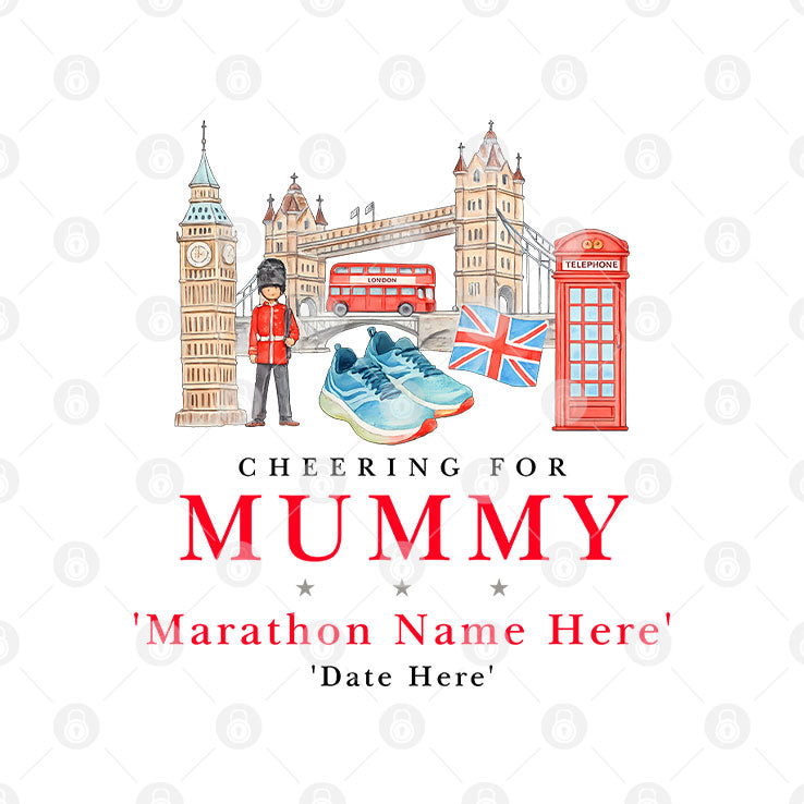Marathon Supporters Cheering For Mummy Personalized Shirt Unisex