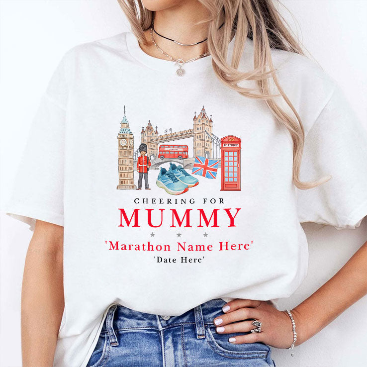 Marathon Supporters Cheering For Mummy Personalized Shirt Unisex