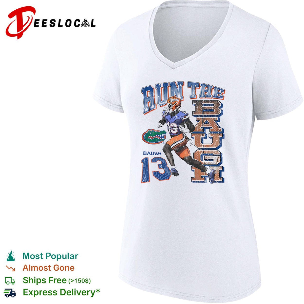 Marcus Baugh Florida Gators NCAA Run the Baugh 13 football team player shirt Unisex