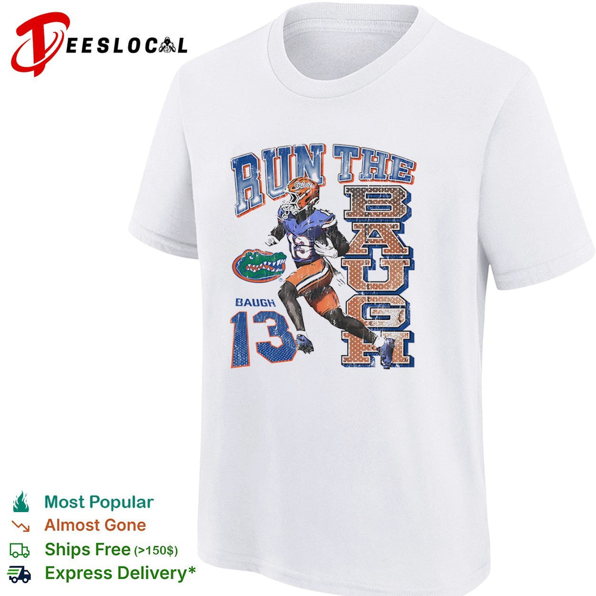 Marcus Baugh Florida Gators NCAA Run the Baugh 13 football team player shirt Unisex