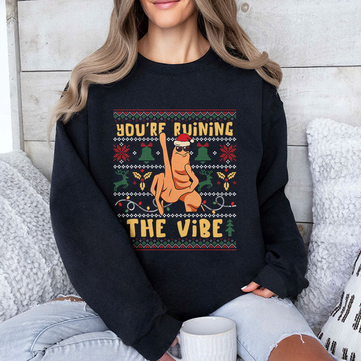 Marcus The Worm You’re Ruining The Vibe Christmas Shirt Unisex