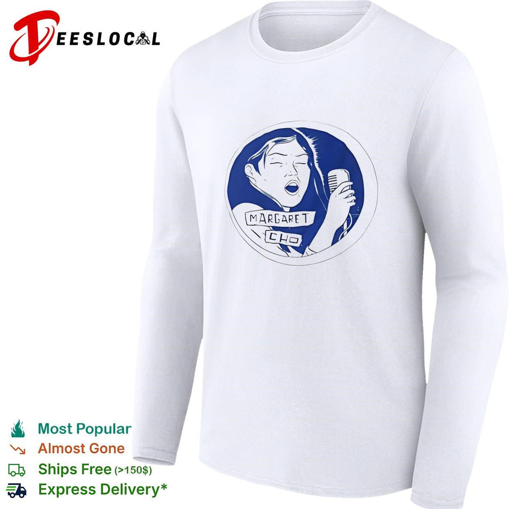 Margaret Cho comedian female portrait circle vintage art shirt Unisex