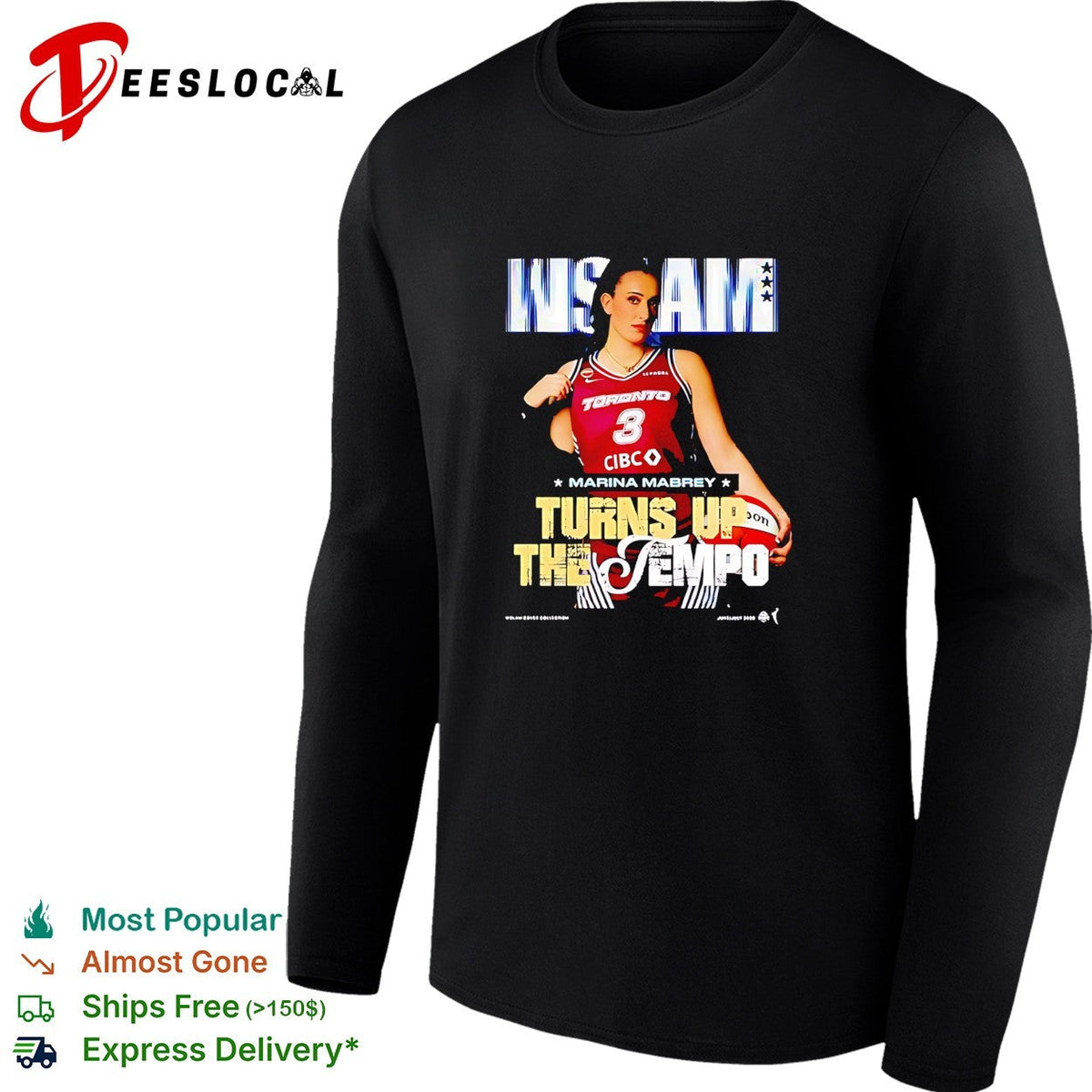Marina Mabrey turn up the Toronto Tempo WSLAM magazine shirt Unisex