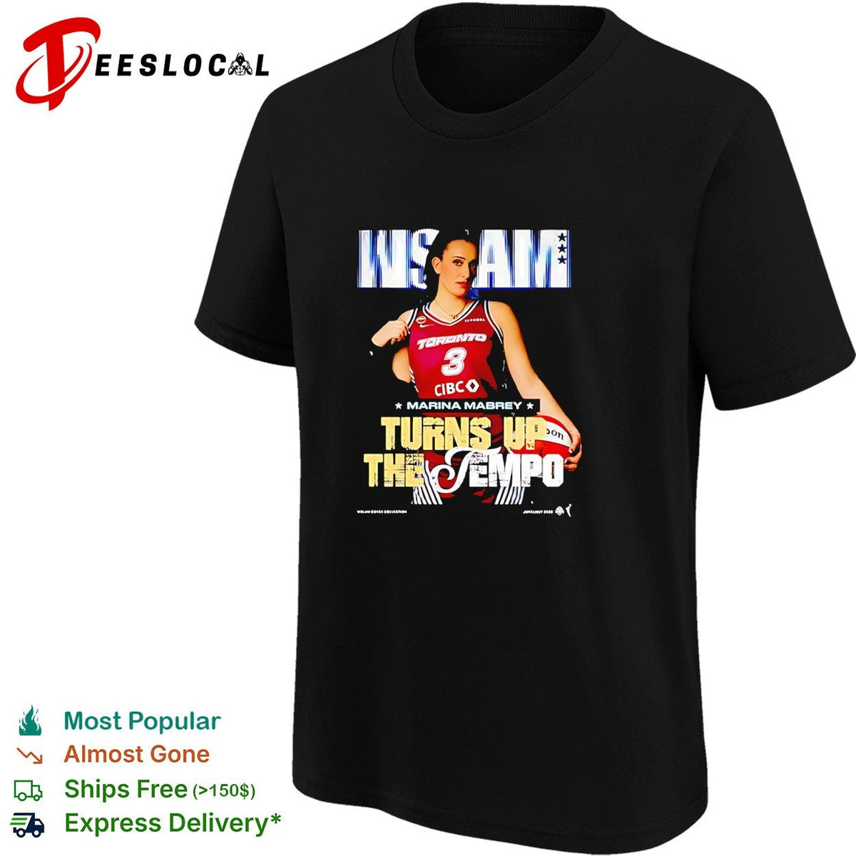 Marina Mabrey turn up the Toronto Tempo WSLAM magazine shirt Unisex
