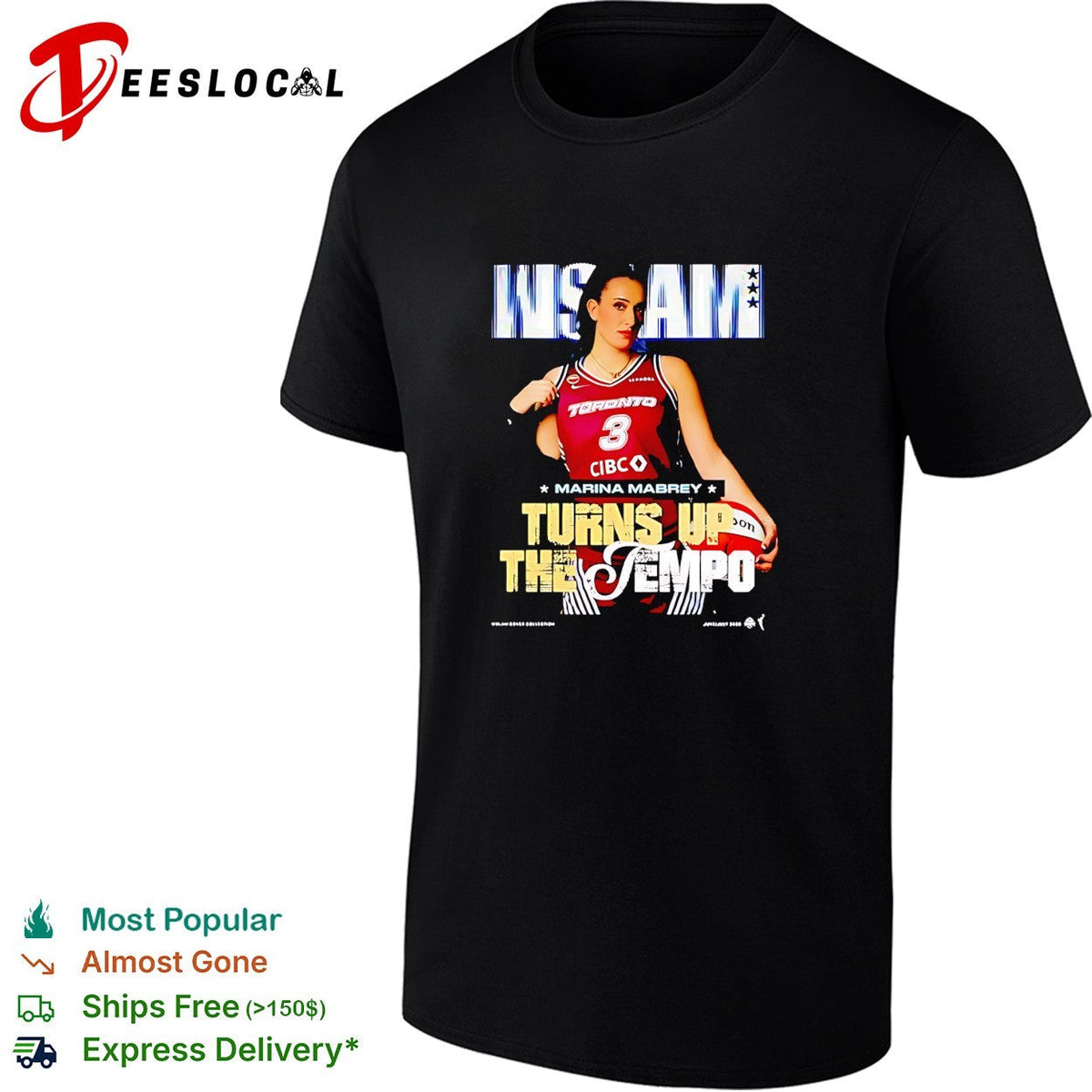 Marina Mabrey turn up the Toronto Tempo WSLAM magazine shirt Unisex
