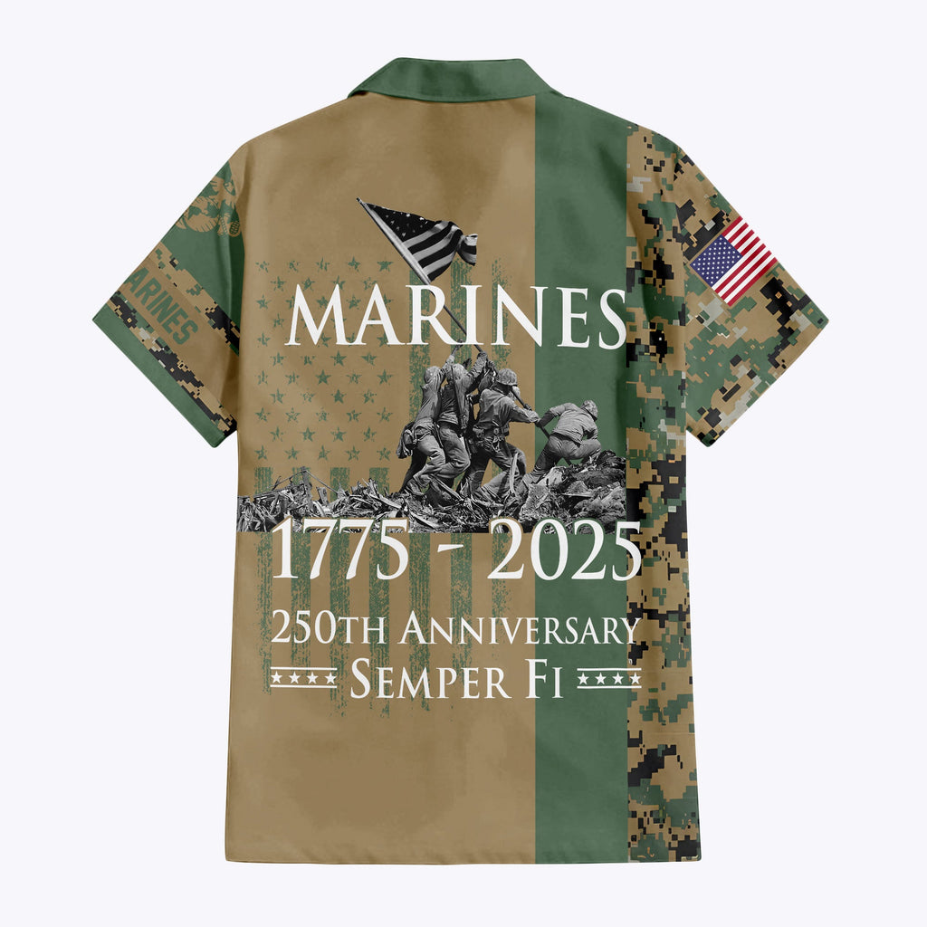Marines 1775-2025 250th Anniversary Semper Fi T Hawaiian Shirt Unisex