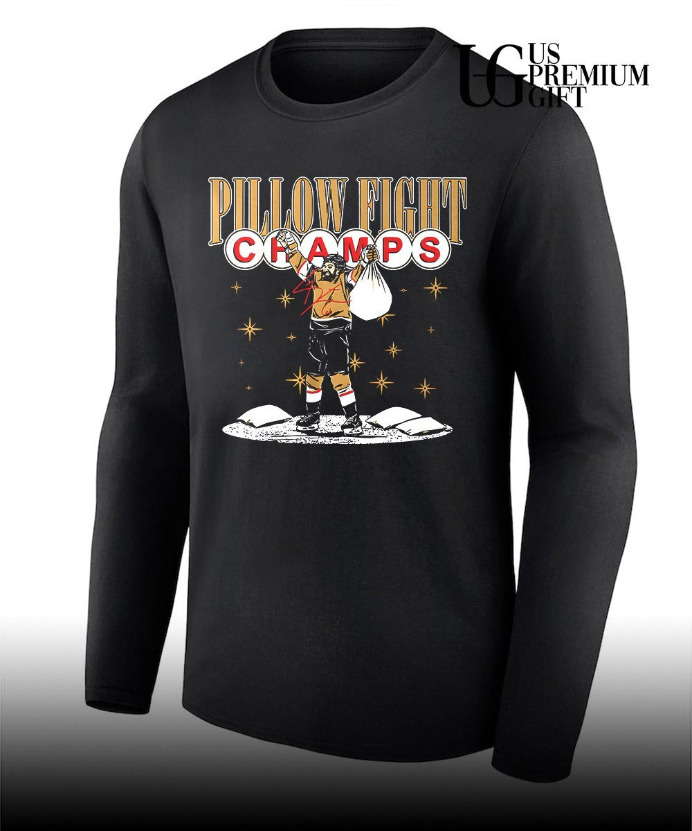 Mark Pillow Fight Champs Vegas Golden Knights 2026 NHL signature shirt Unisex