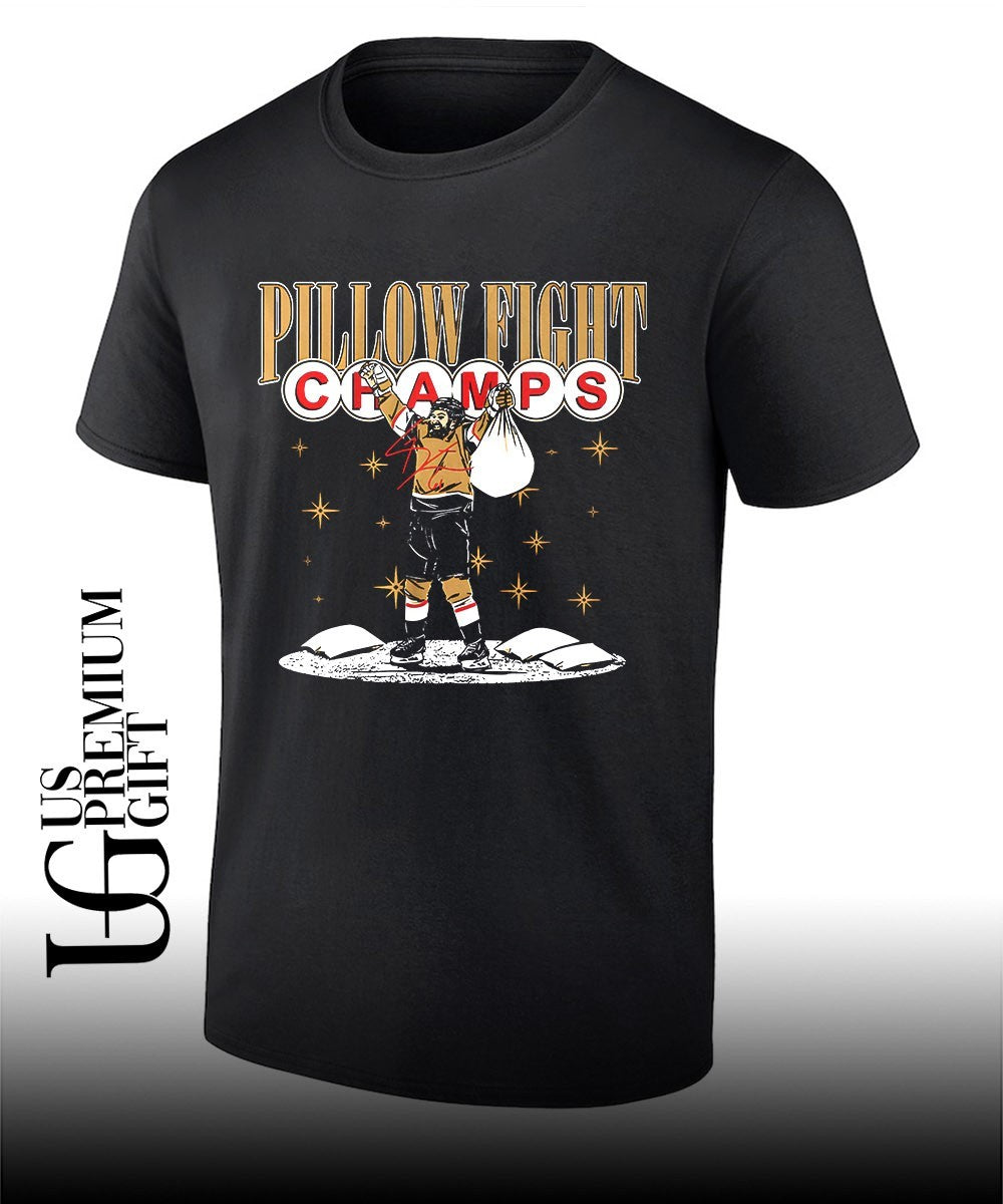 Mark Pillow Fight Champs Vegas Golden Knights 2026 NHL signature shirt Unisex