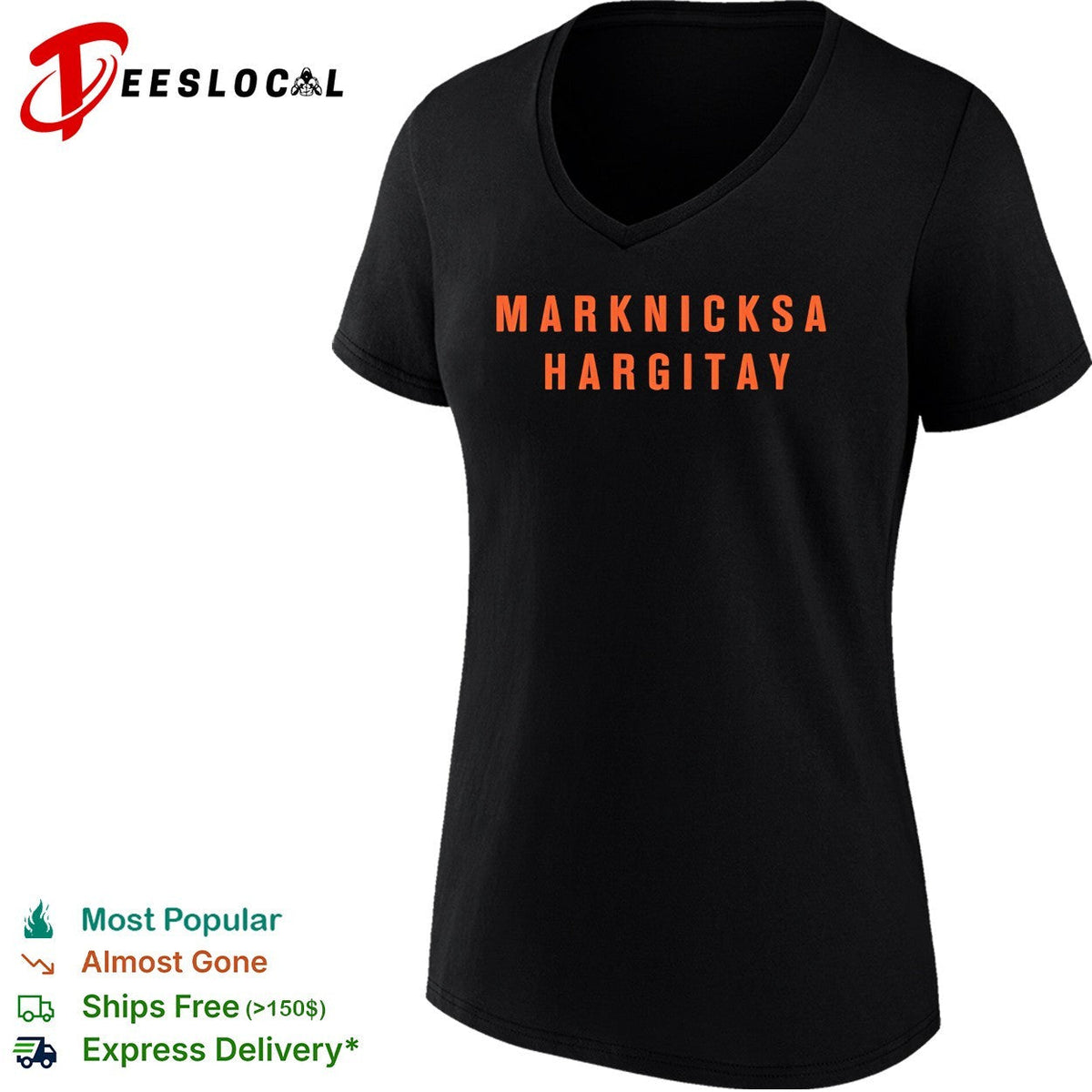 Marknicksa Hargitay Knicks wordplay typography shirt Unisex