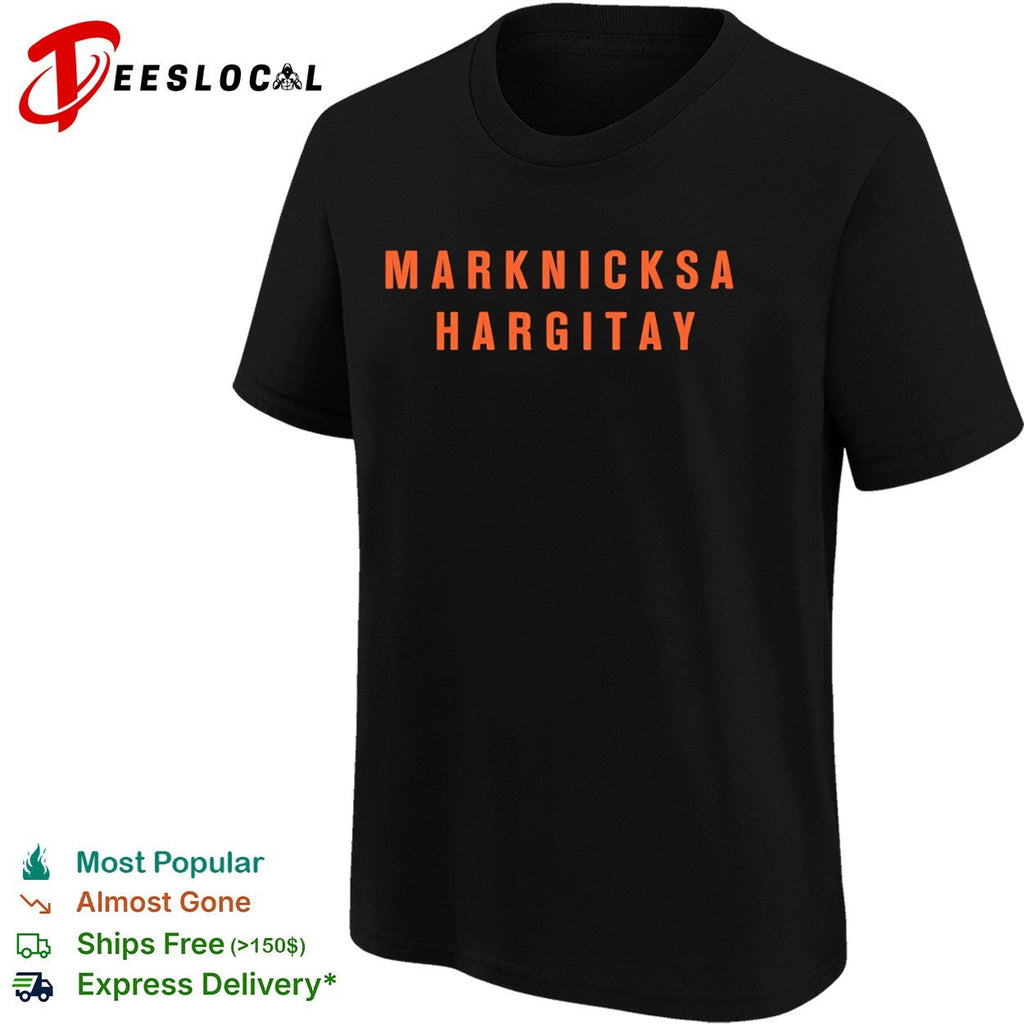 Marknicksa Hargitay Knicks wordplay typography shirt Unisex