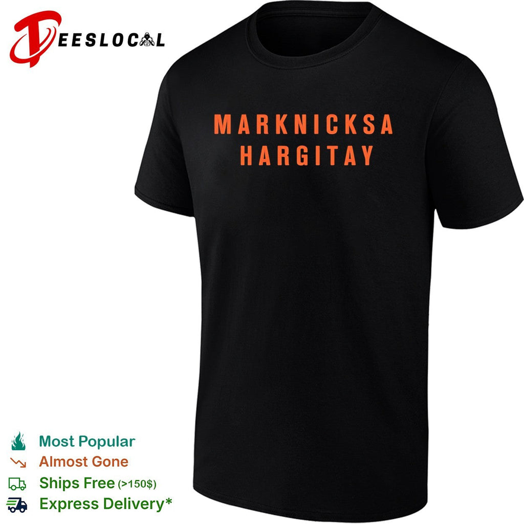 Marknicksa Hargitay Knicks wordplay typography shirt Unisex