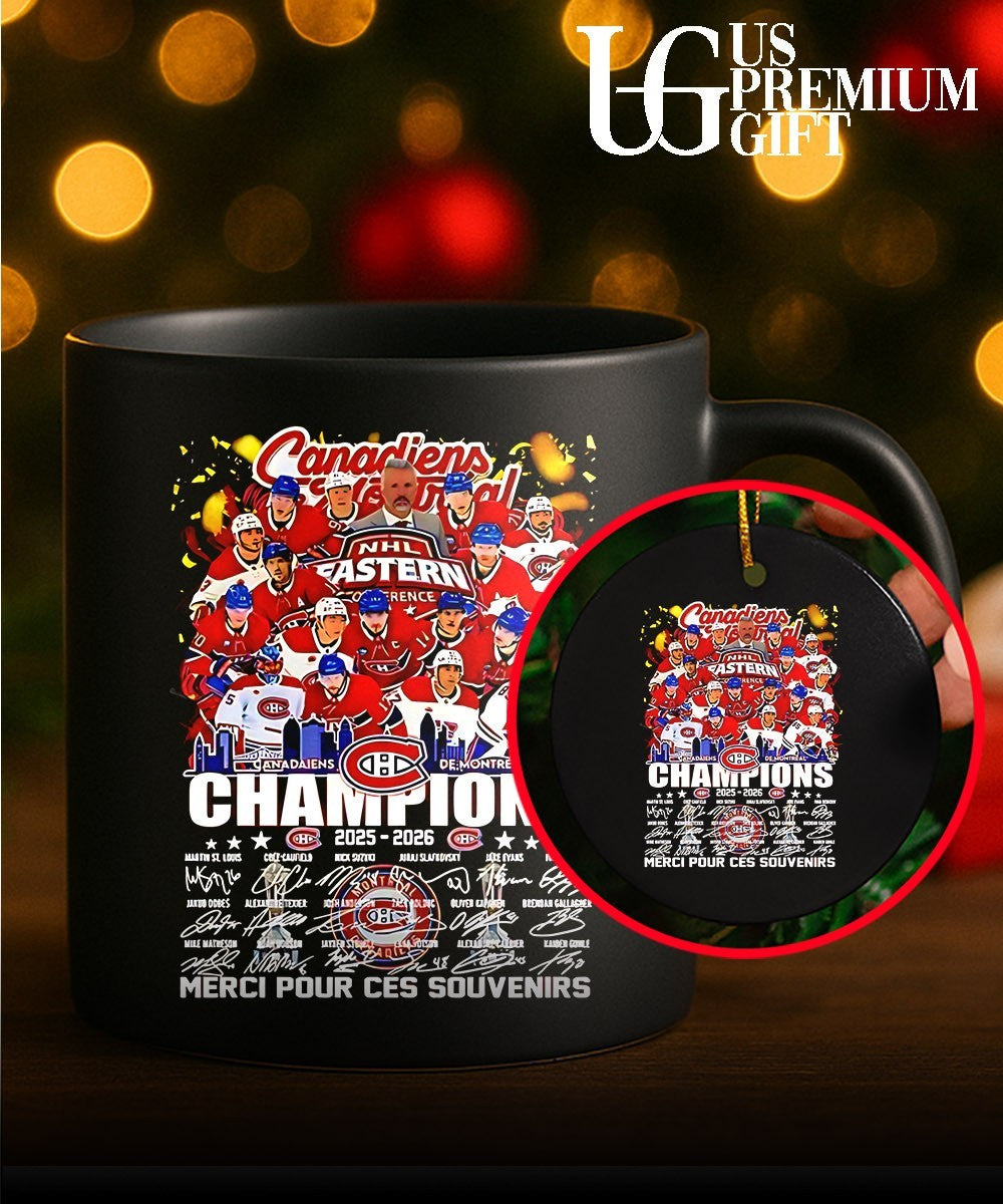Martin St Louis Canadiens NHL Eastern Conference Champions 2025-2026 Merci Souvenirs signature shirt