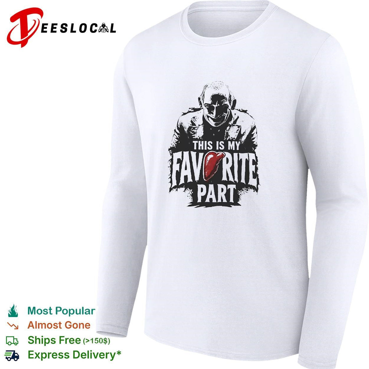 Masked slasher villain favorite part horror quote text shirt Unisex