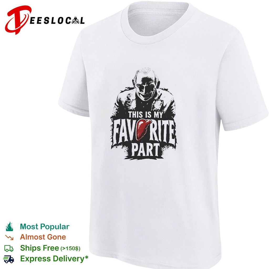 Masked slasher villain favorite part horror quote text shirt Unisex