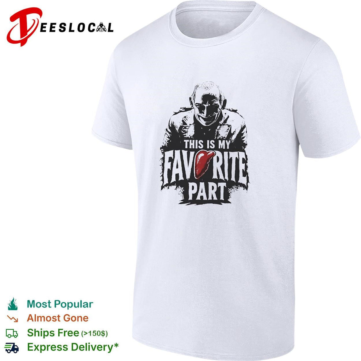 Masked slasher villain favorite part horror quote text shirt Unisex