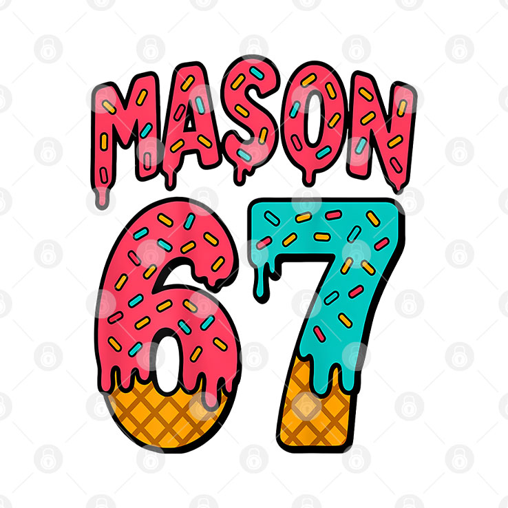 Mason 67 Ice Cream Cute Meme Six Seven T Shirt Unisex