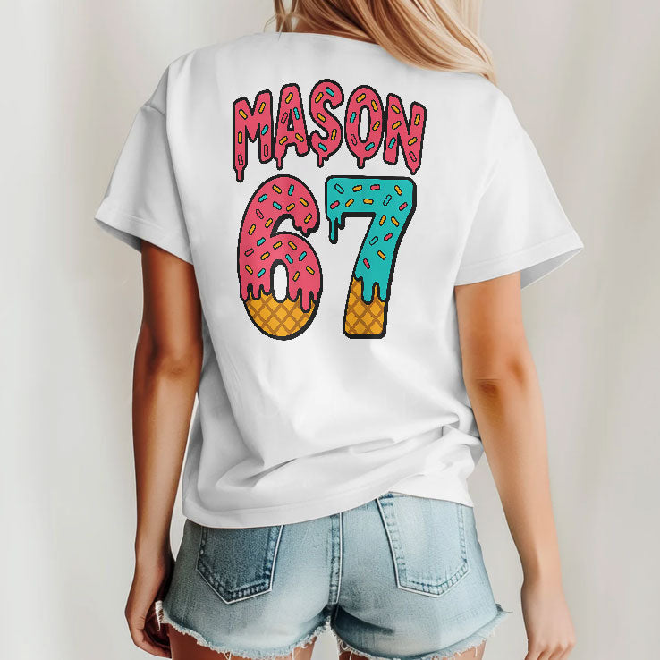 Mason 67 Ice Cream Cute Meme Six Seven T Shirt Unisex