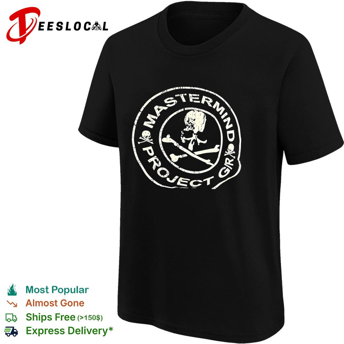 Mastermind Grx Project Skull Bones Logo shirt Unisex