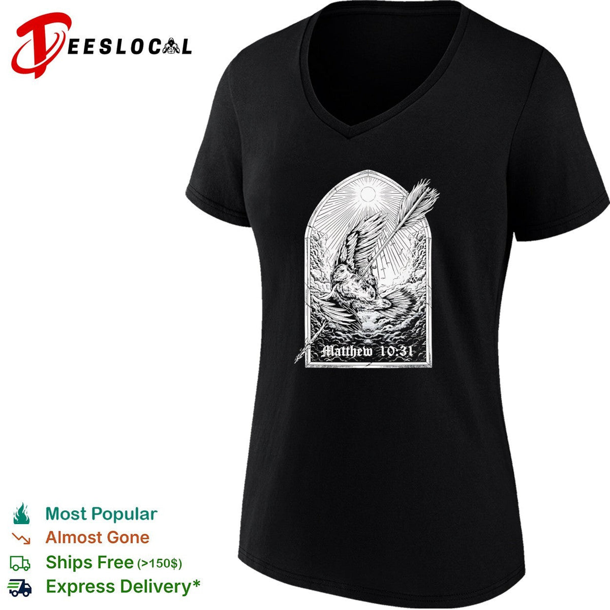 Matthew 10 31 Sparrow Arrow Christian Scripture Faith Religious Bible Verse shirt Unisex