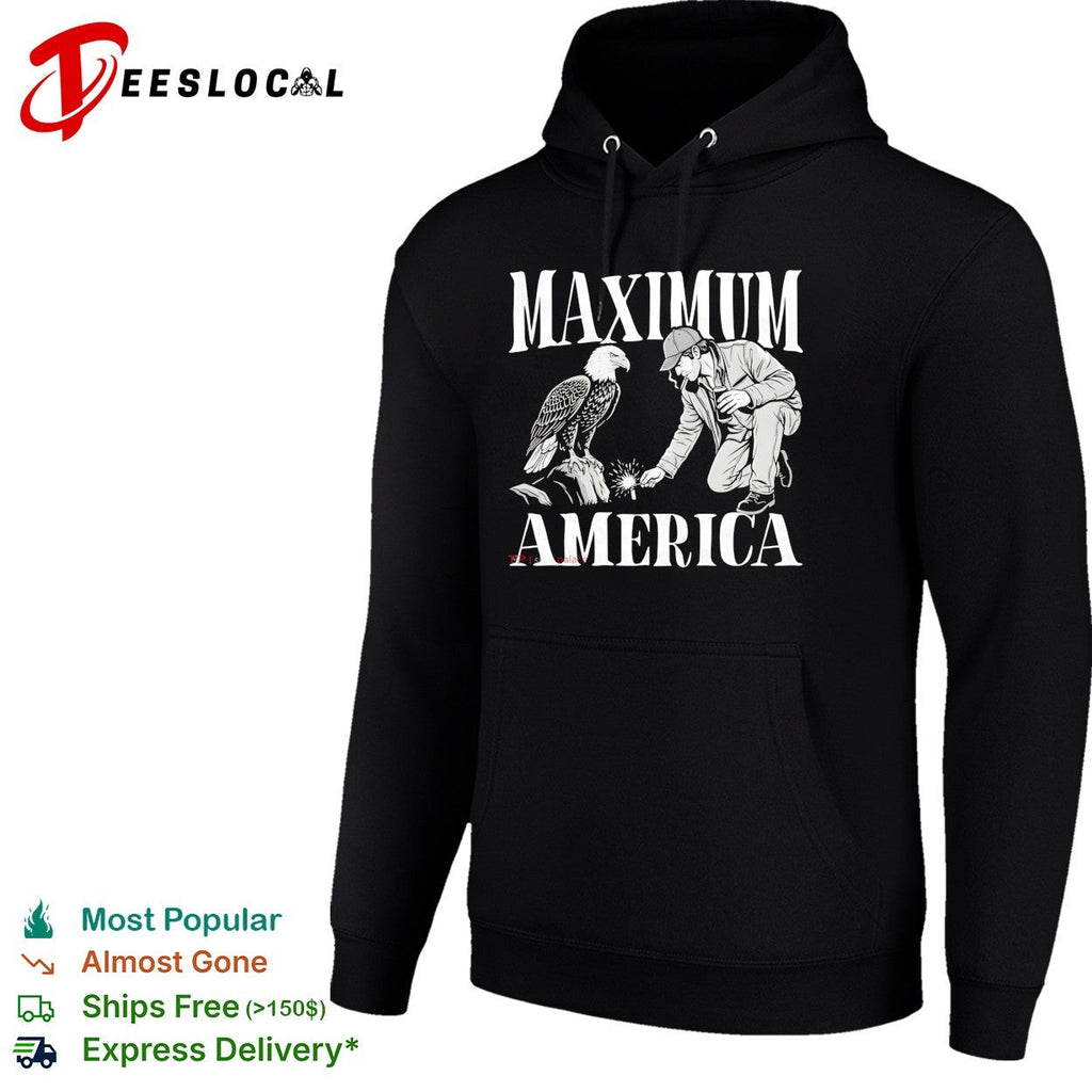 Maximum America bald eagle man lighting firecracker bold patriotic art shirt Unisex