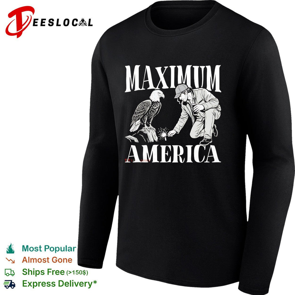 Maximum America bald eagle man lighting firecracker bold patriotic art shirt Unisex