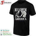 Maximum America bald eagle man lighting firecracker bold patriotic art shirt Unisex