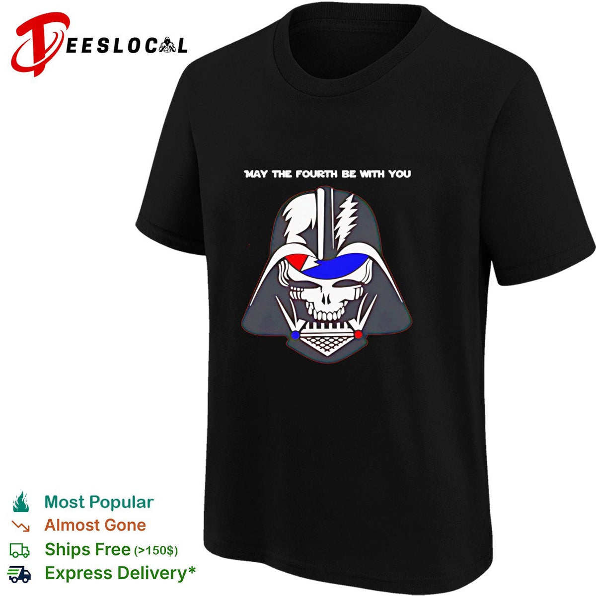 May The Fourth Be With You Grateful Dead Darth Vader big head shirt Unisex