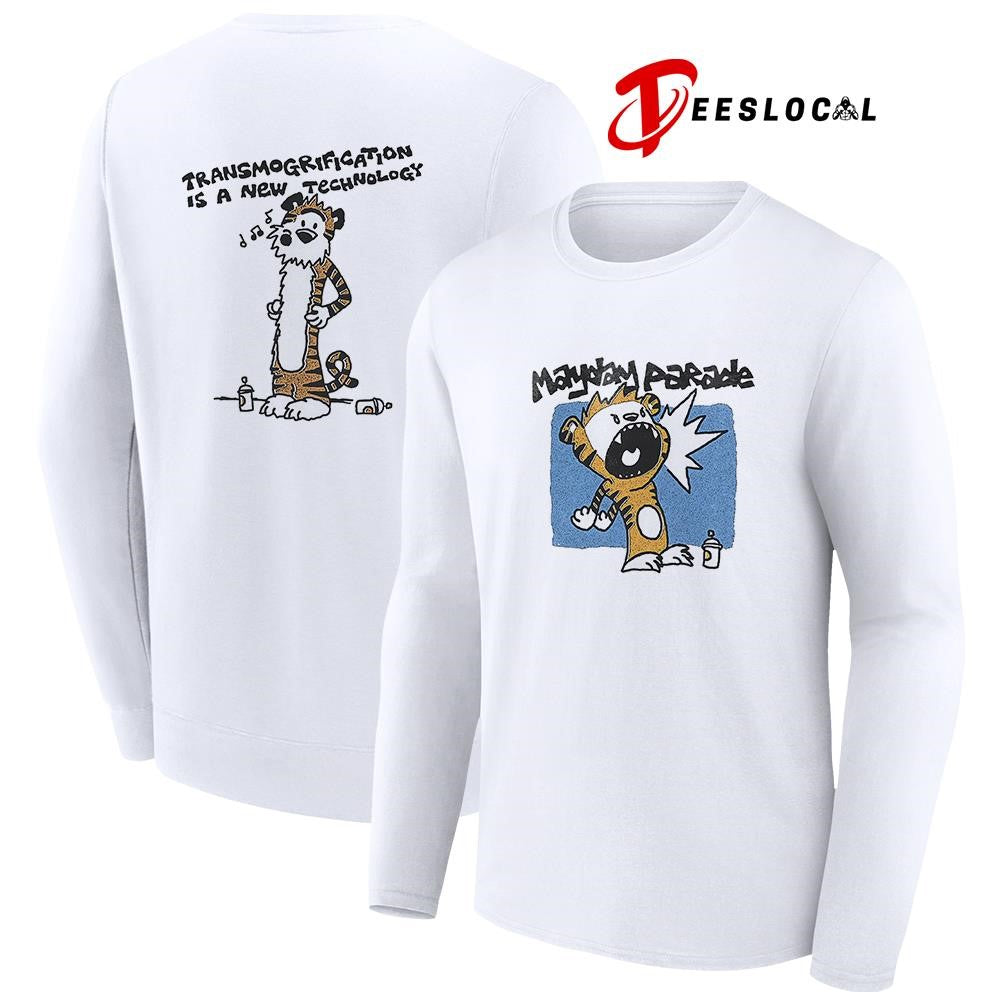Mayday Parade transmogrification is a now technology tiger art shirt Unisex