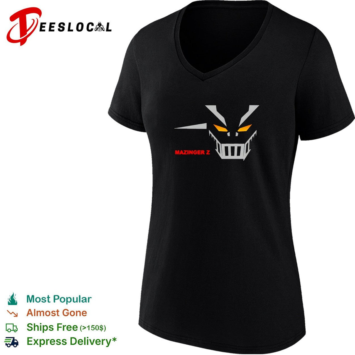 Mazinger Z robot face logo shirt Unisex