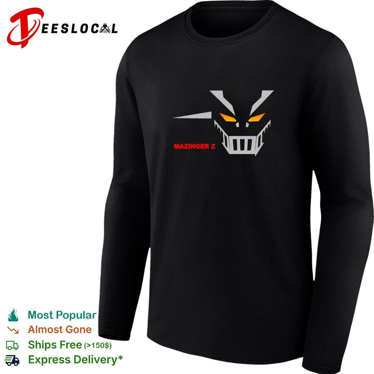 Mazinger Z robot face logo shirt Unisex