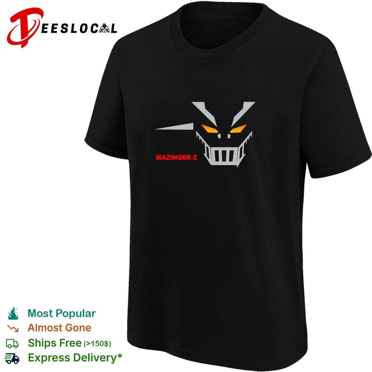 Mazinger Z robot face logo shirt Unisex