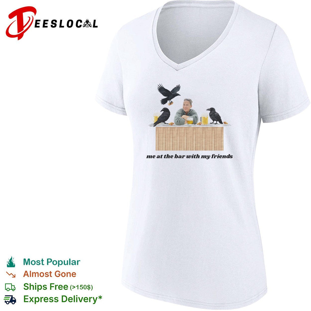 Me at the bar with my friends Crow Beer Peanuts Drinking shirt Unisex