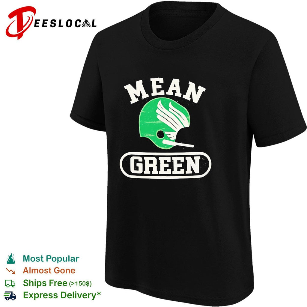 Mean Green North Texas football helmet vintage arch bold logo shirt Unisex