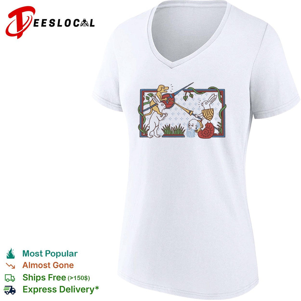 Medieval Rabbit Jousting shirt Unisex