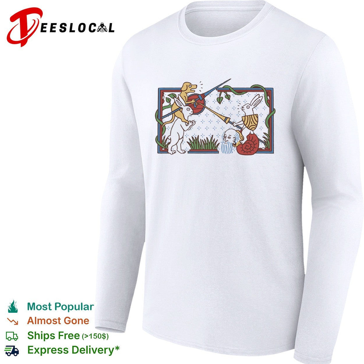 Medieval Rabbit Jousting shirt Unisex