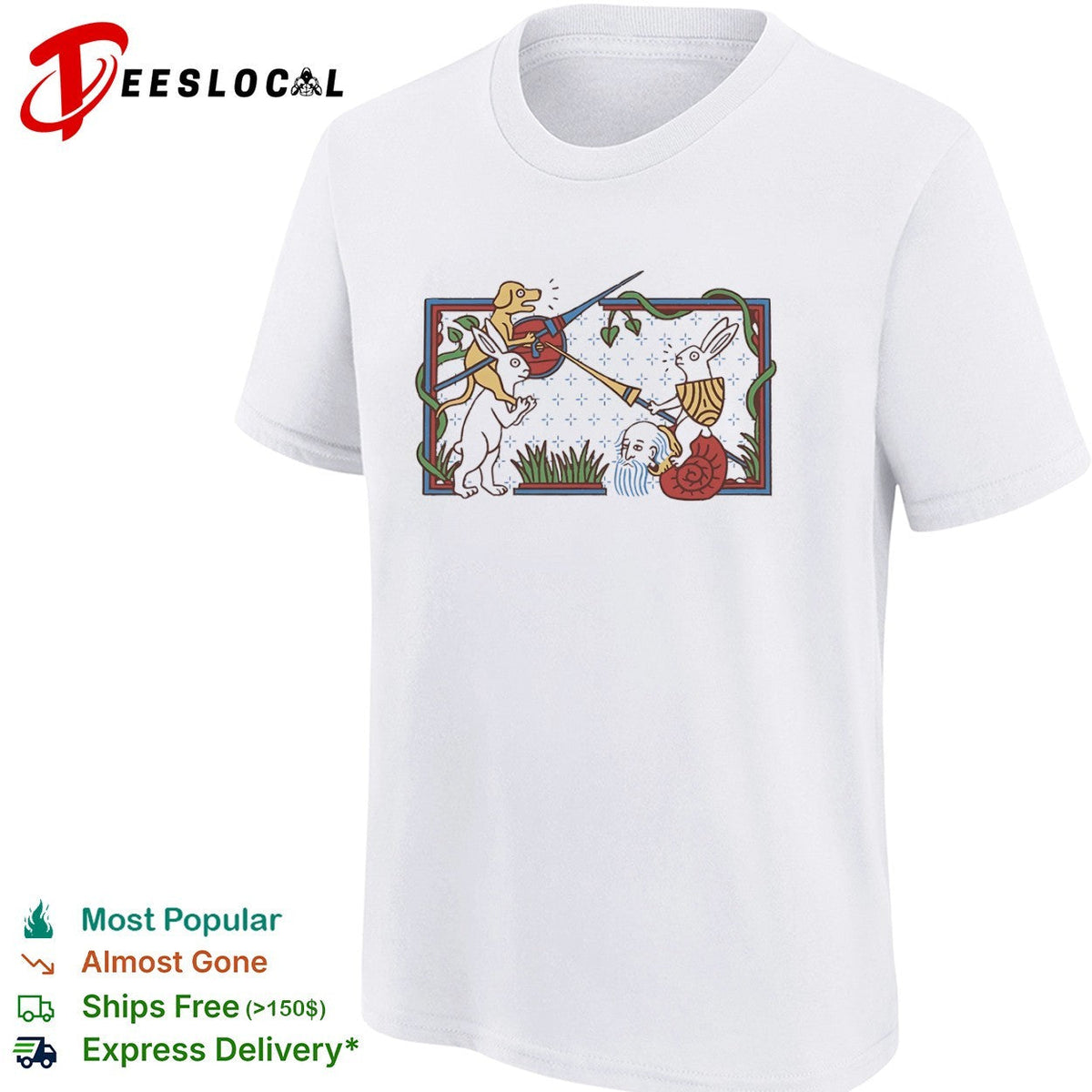 Medieval Rabbit Jousting shirt Unisex