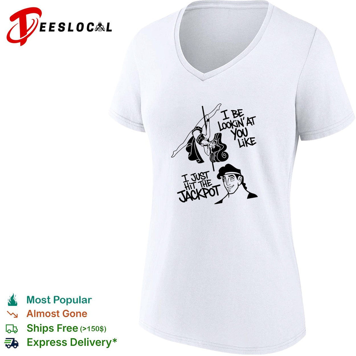Megara and Hercules I be lookin’at you like I just hit the Jackpot shirt Unisex