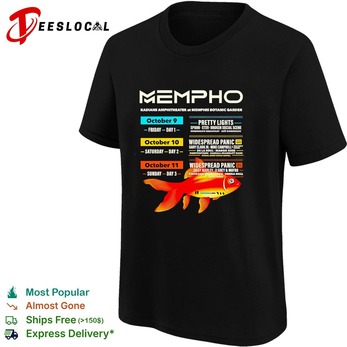 Mempho Music Festival 2026 Full Lineup In Memphis Tennessee at the Radians Amphitheater shirt